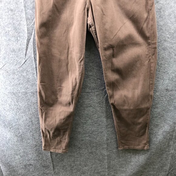 H&M Mom Jeans Womens 6 High Waisted Brown Stretch Tapered Relaxed - Picture 4 of 9